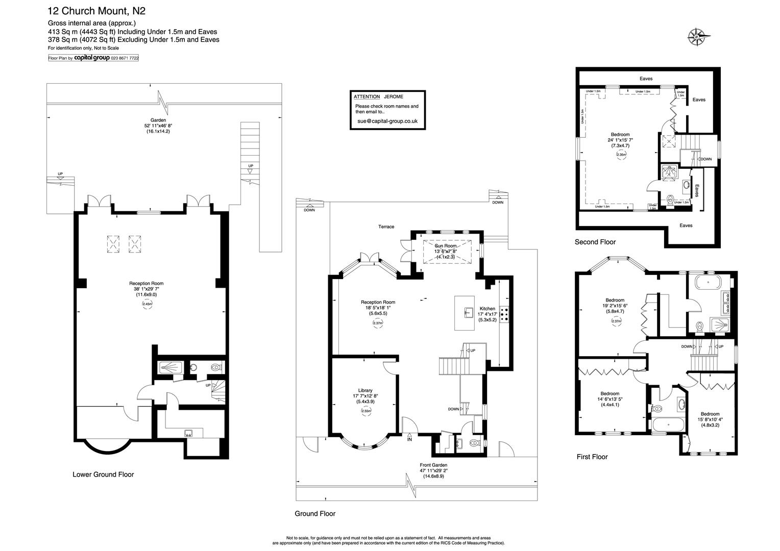 4 Bedrooms  to rent in Church Mount, Hampstead Garden Suburb, London N2