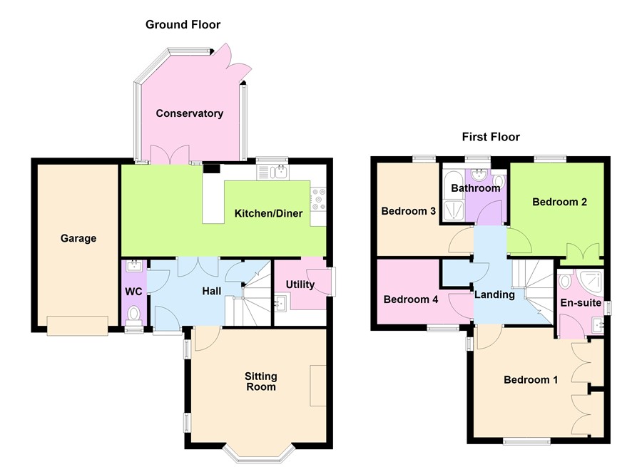 10, Shannon Way, Evesham floorplan