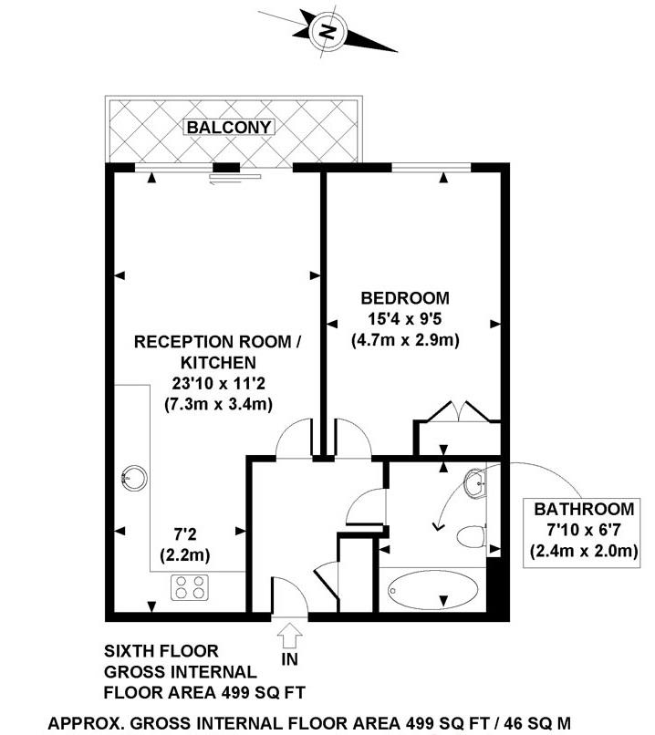 1 Bedrooms Flat to rent in Warwick Building, Chelsea Bridge Wharf, London SW11
