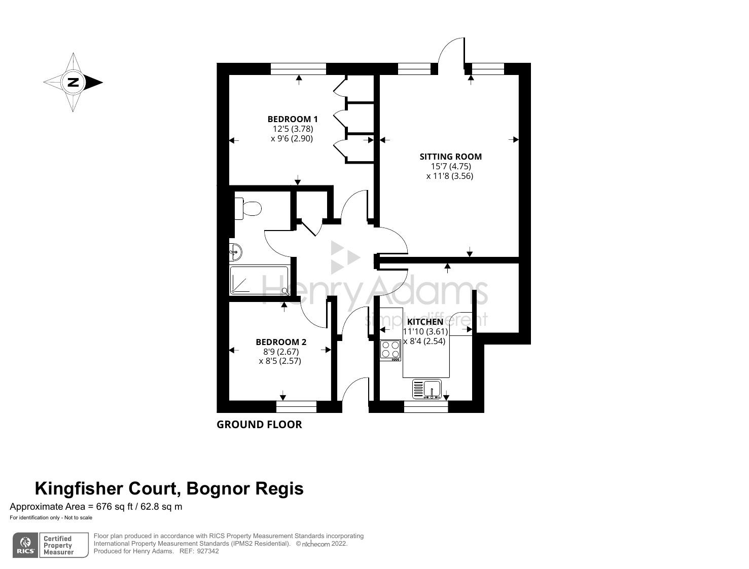 Kingfisher Court, MiddletonOnSea, Bognor Regis PO22, 2 bedroom flat
