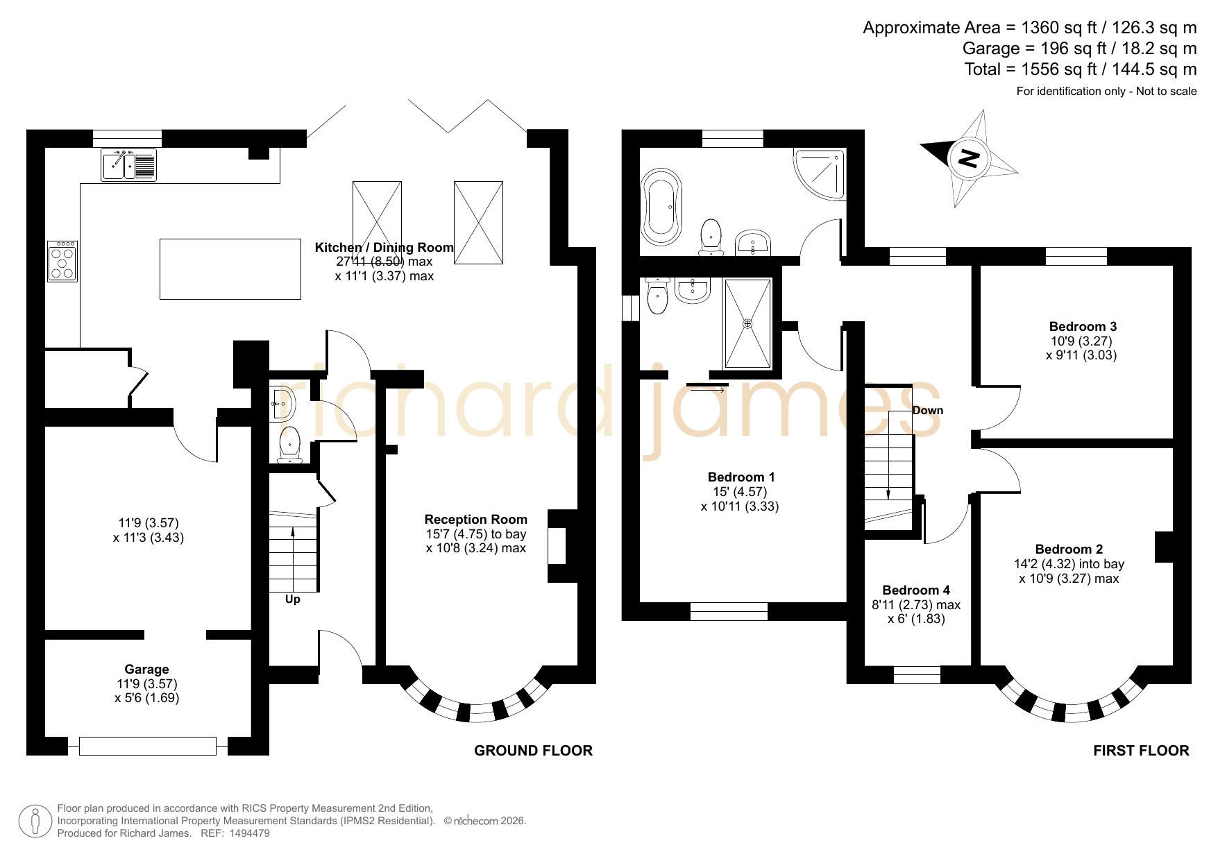 25, Manor Close, Swindon floorplan