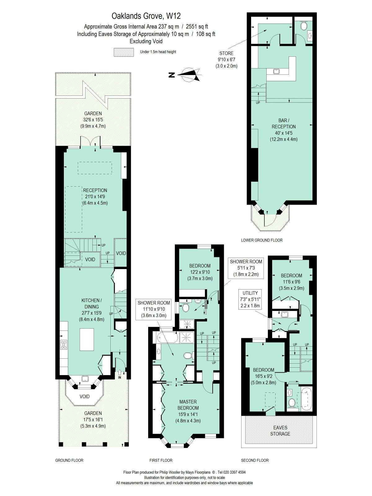 18, Oaklands Grove, London floorplan