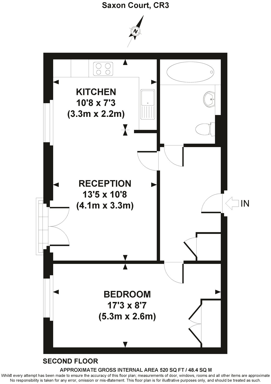 Flat 11, Saxon Court, WHYTELEAFE floorplan