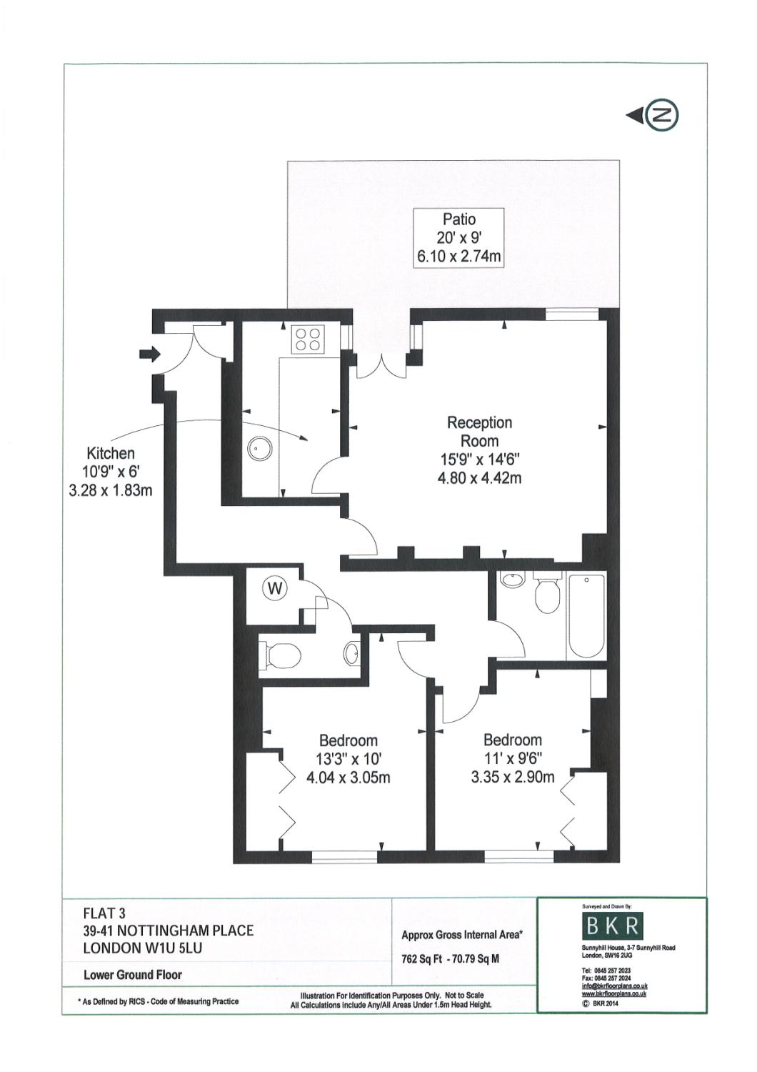 2 Bedrooms Flat to rent in Nottingham Place, London W1U