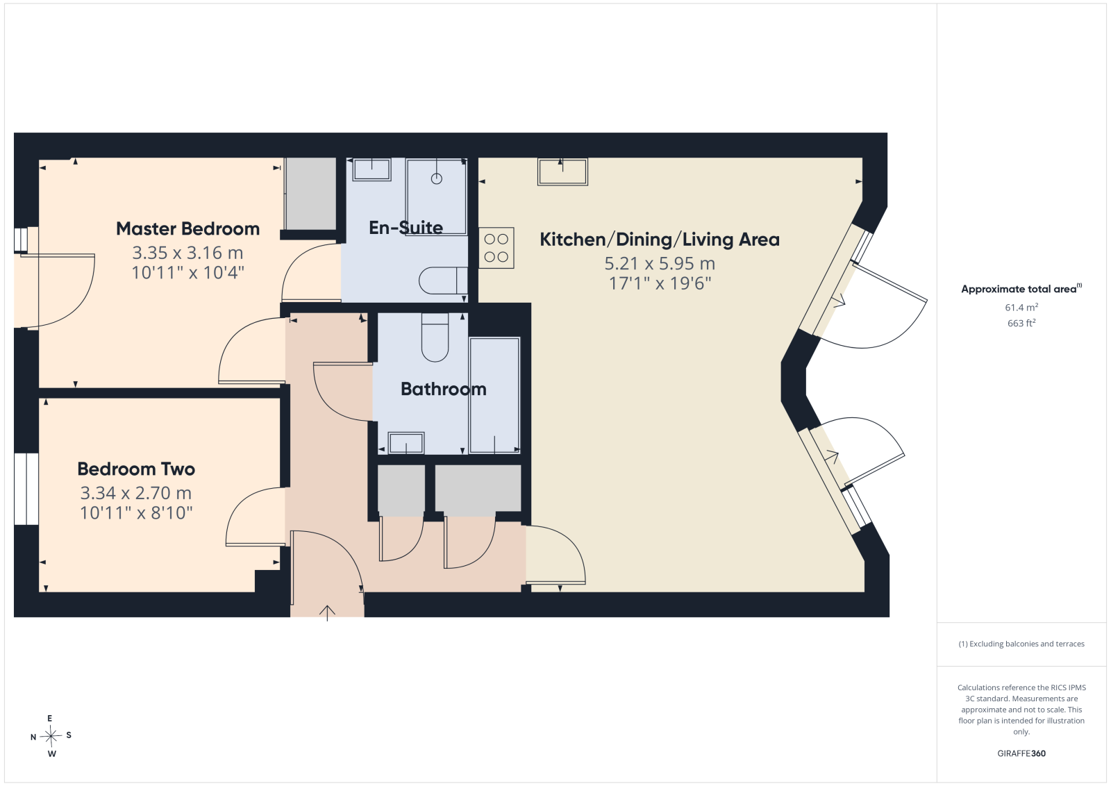 Flat 74, Sapphire Court, Southampton floorplan