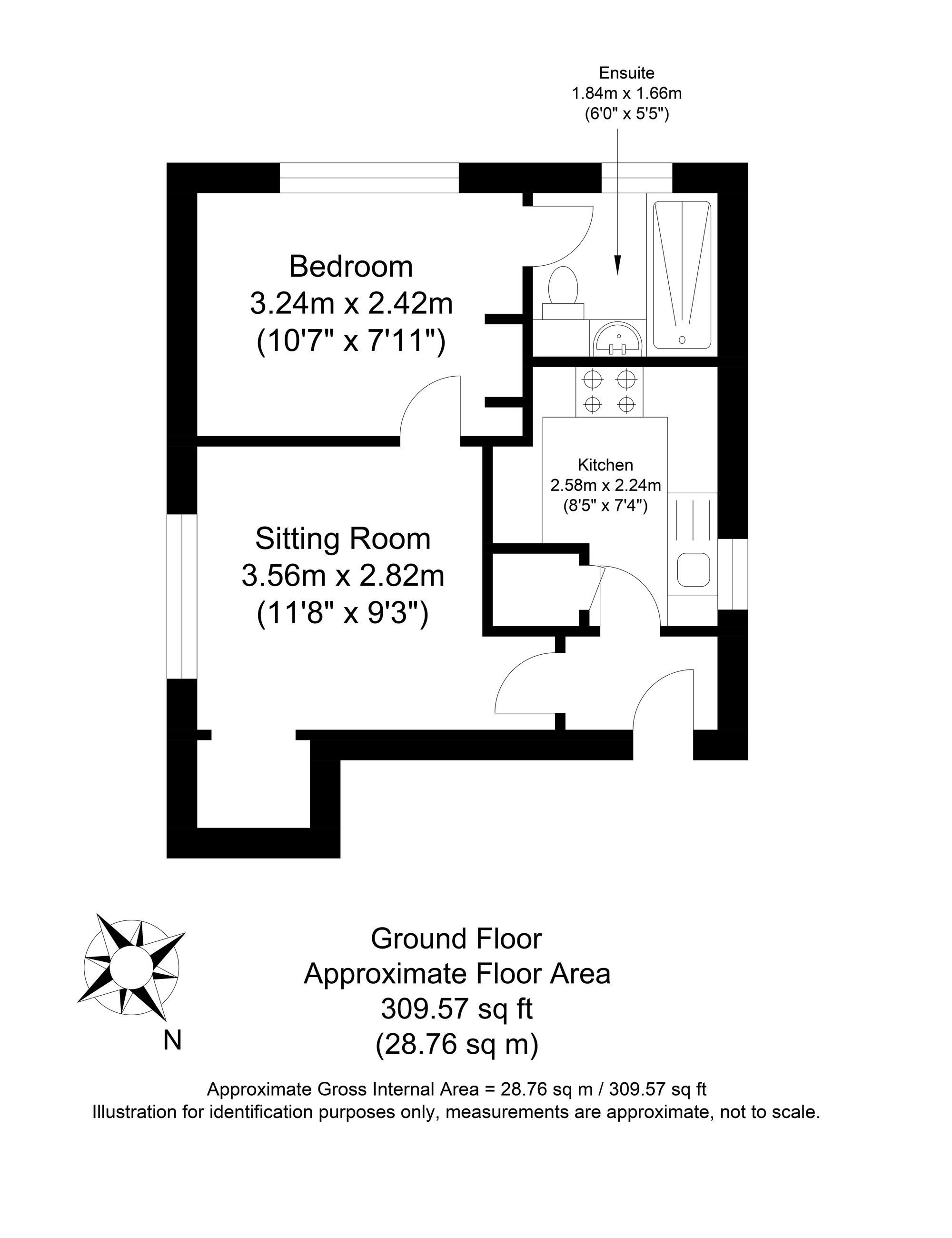 Flat 11, Gibson Court, Lewes floorplan