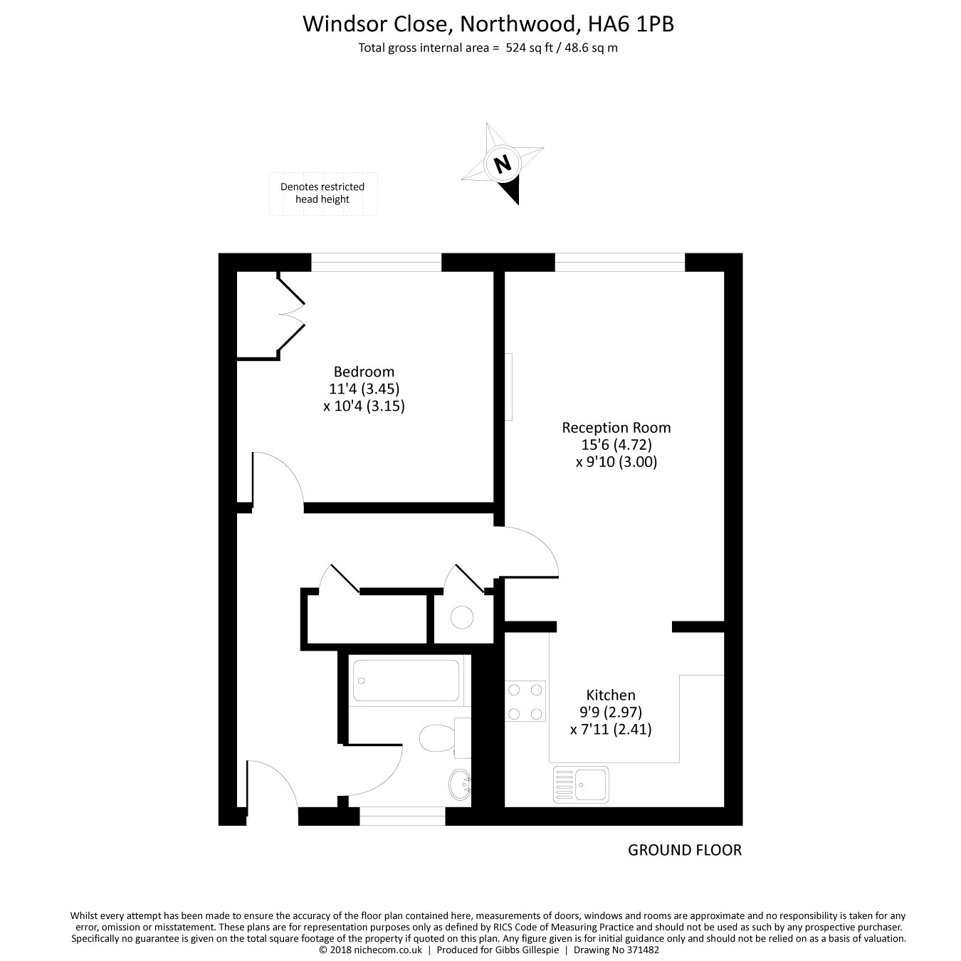 1 Bedrooms  for sale in Flat 3, Fairfield Court, Windsor Close, Northwood HA6