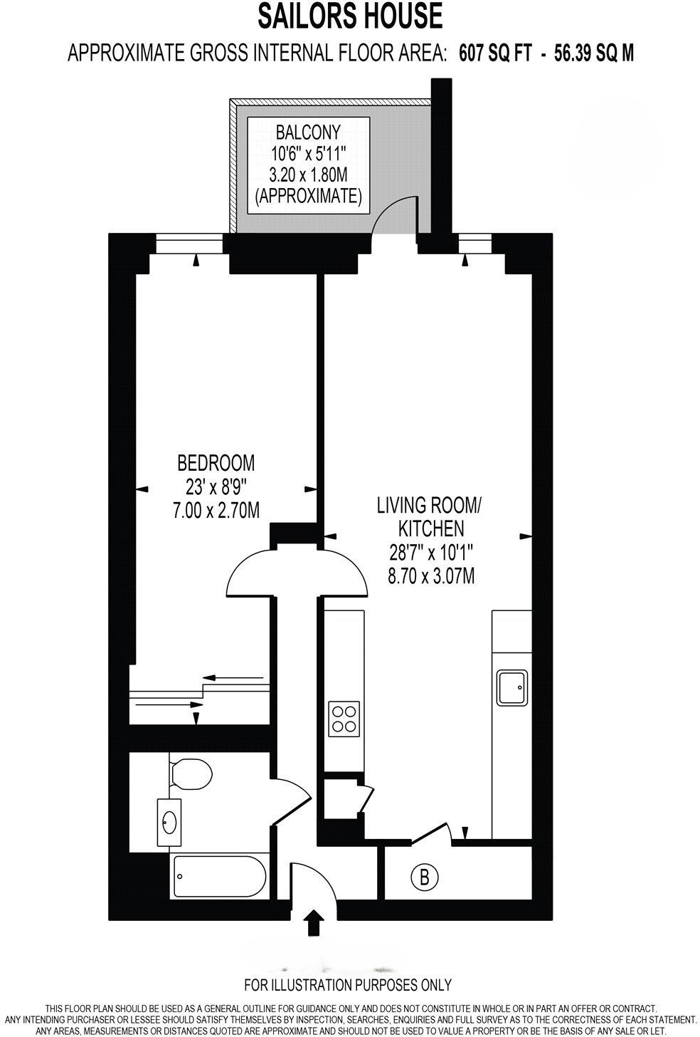 Sailors House, 16 Deauville Close, London floorplan