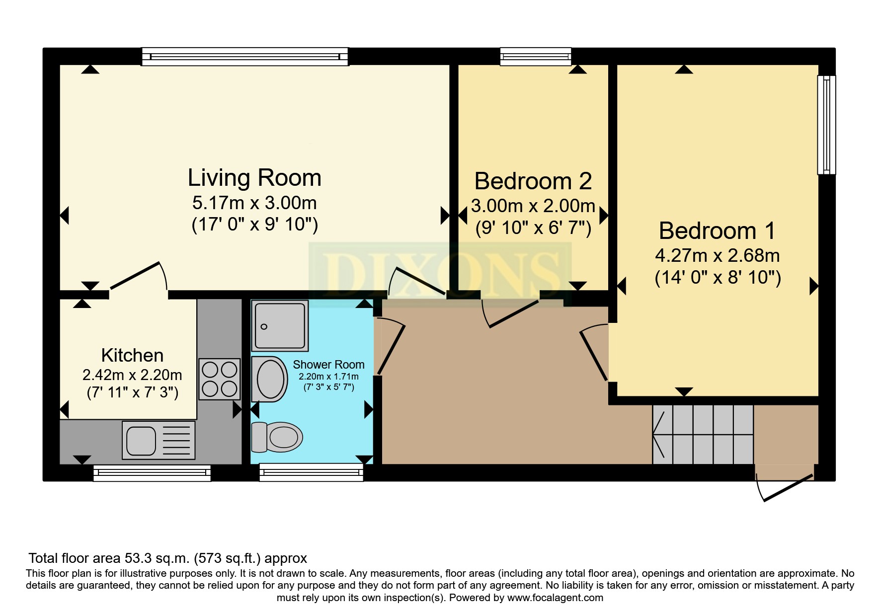 Flat 213, Grosvenor Court, 58, The Green, Birmingham floorplan