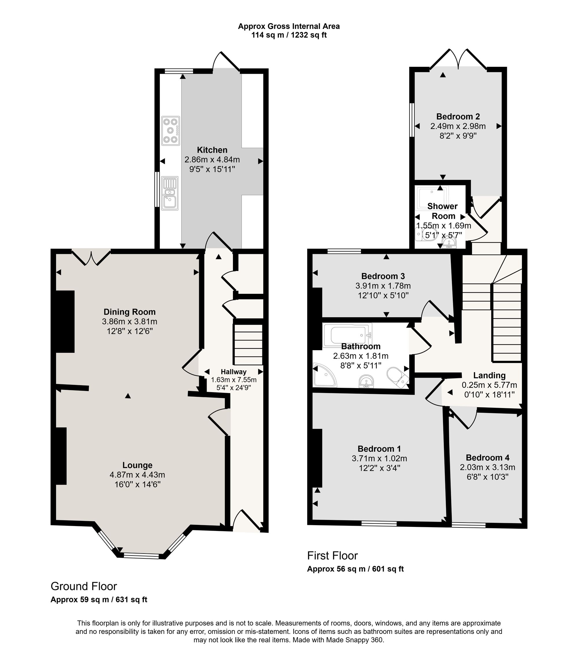 68 Clarence Road, Torpoint floorplan