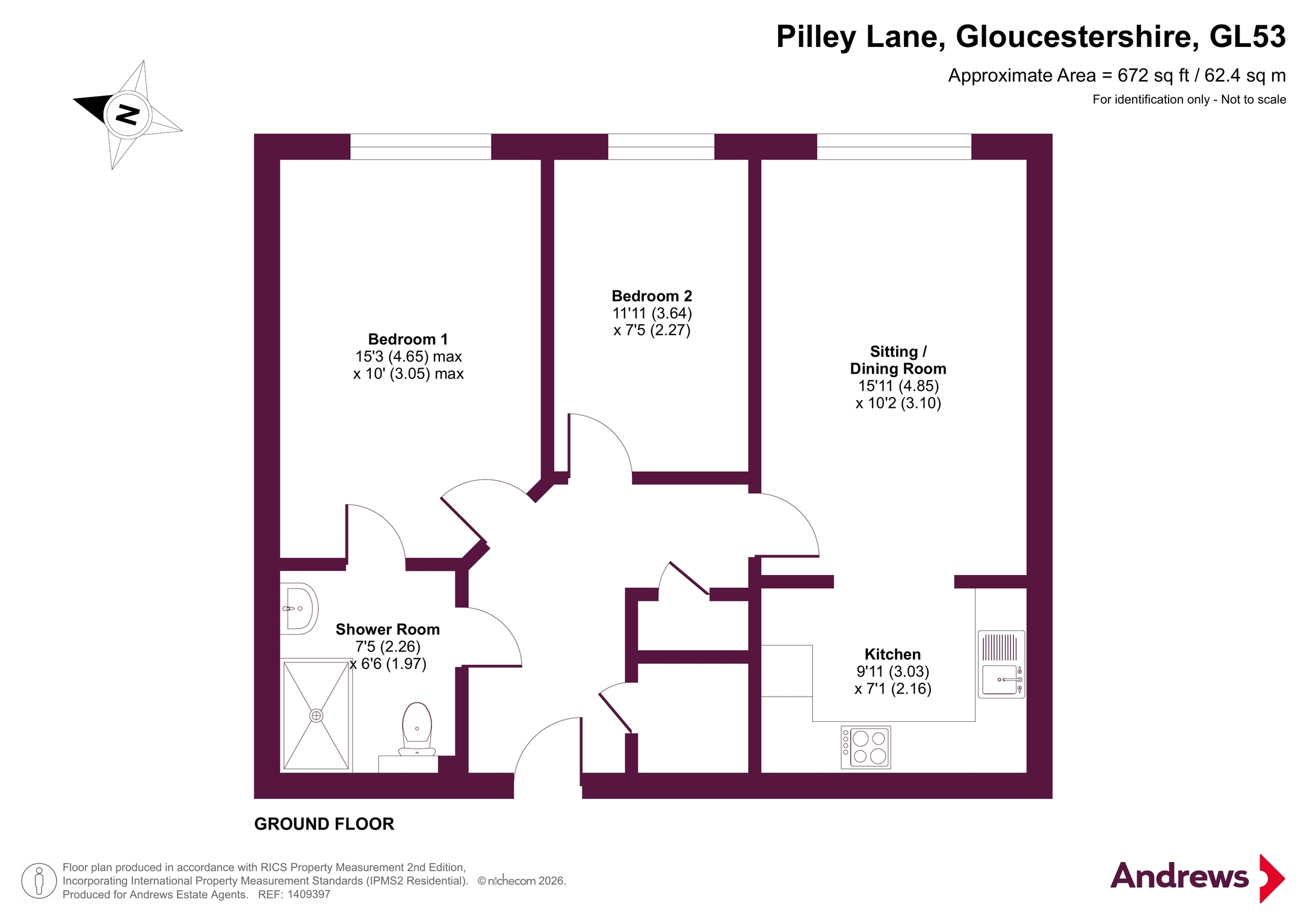 Apartment 8, Middleton House,, Pilley Lane, Gloucestershire floorplan