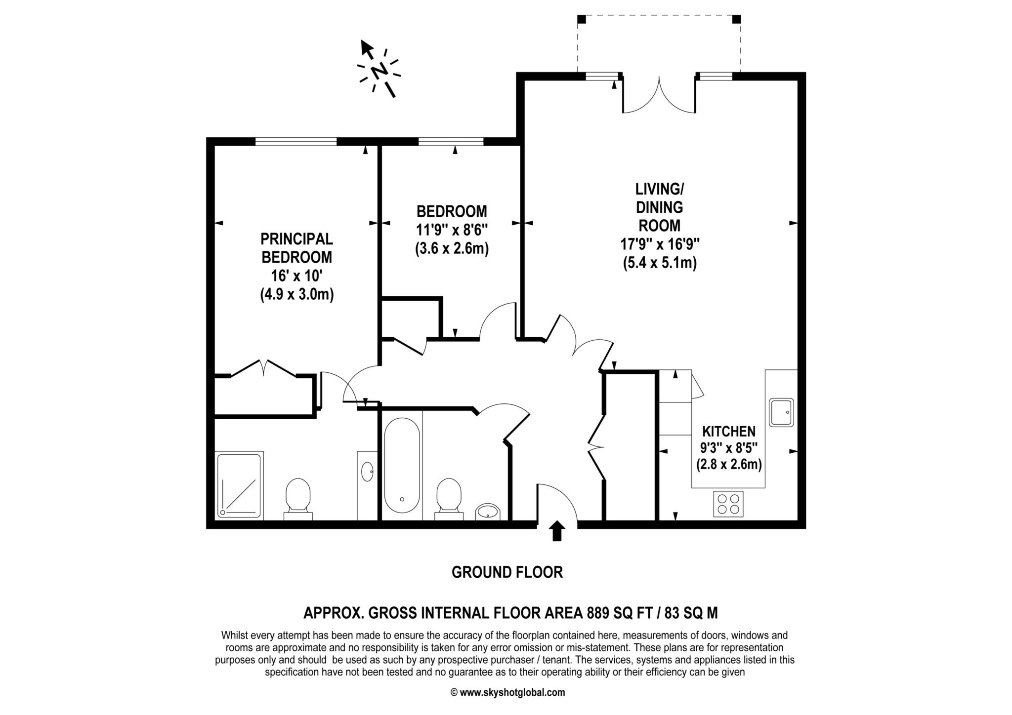 3 Keble Court, Redfields Lane, Fleet floorplan