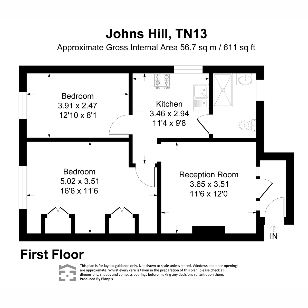 1a Carlton Parade, St. Johns Hill, Sevenoaks floorplan