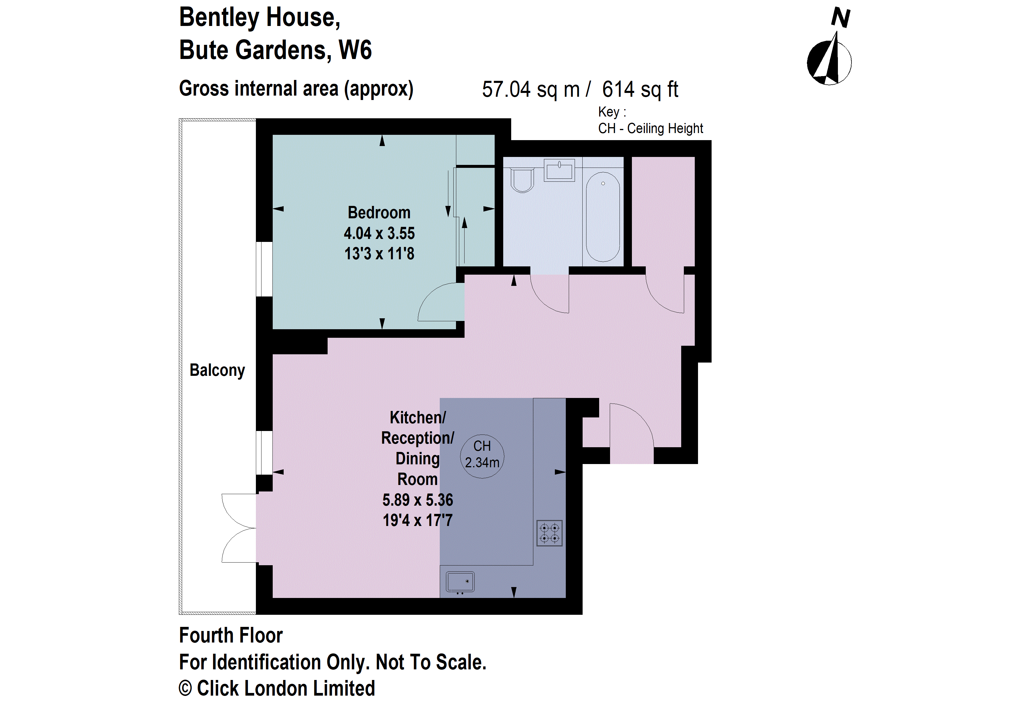 30 Bentley House, 22, Bute Gardens, London floorplan