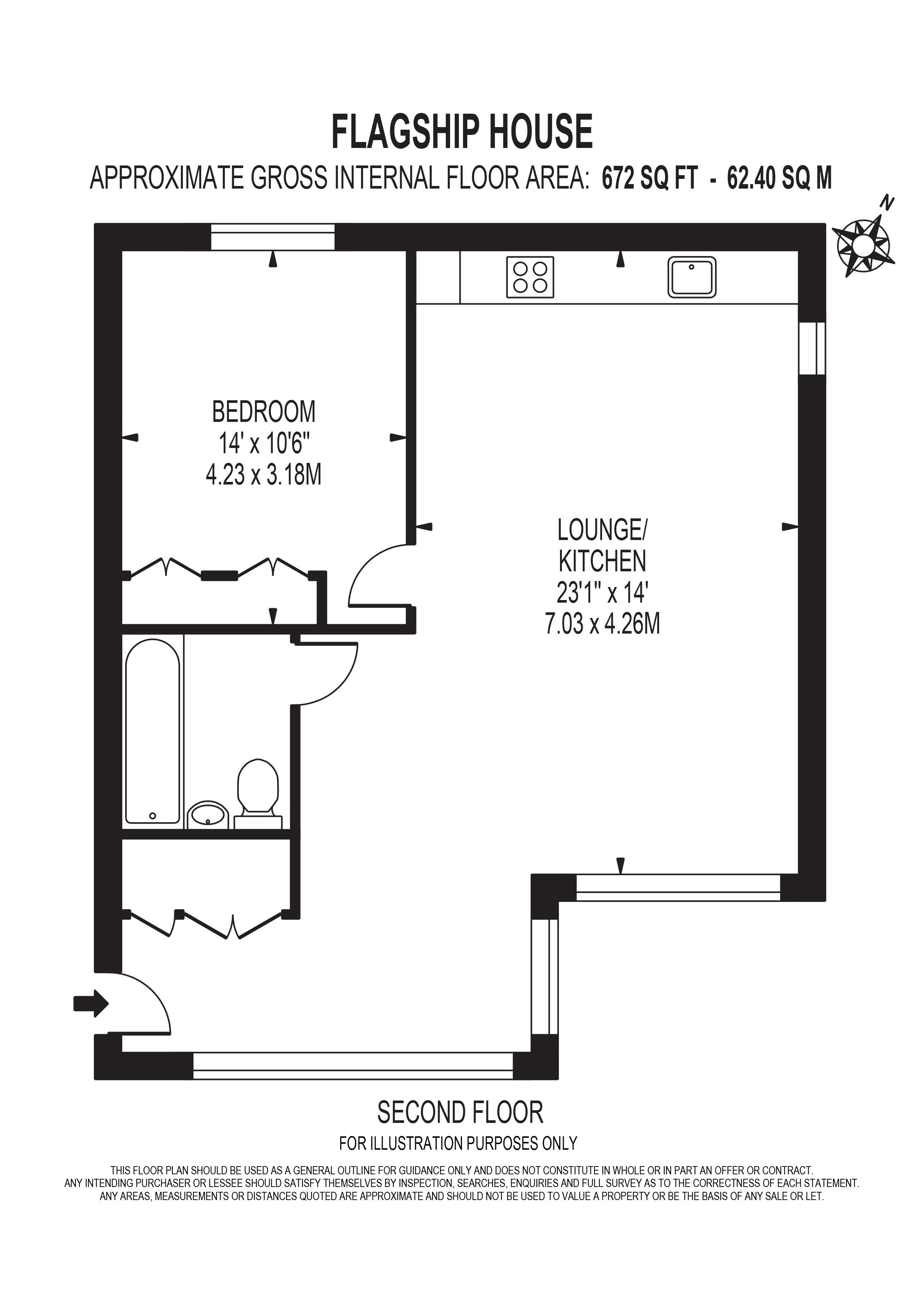 1 Bedrooms Flat to rent in Flagship House, Royal Wharf, London E16