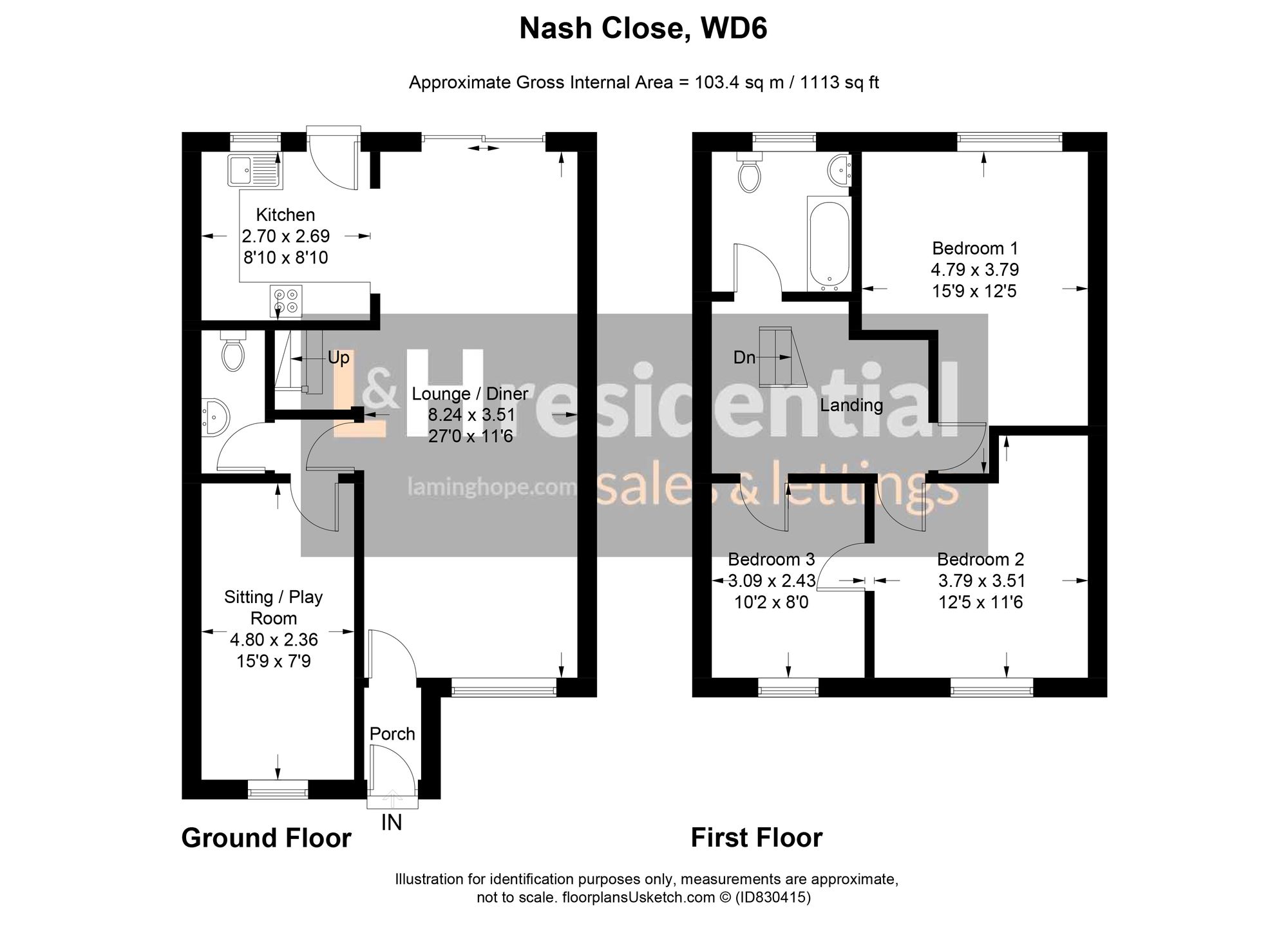 Nash Close, Elstree WD6, 3 bedroom terraced house for sale 60701964