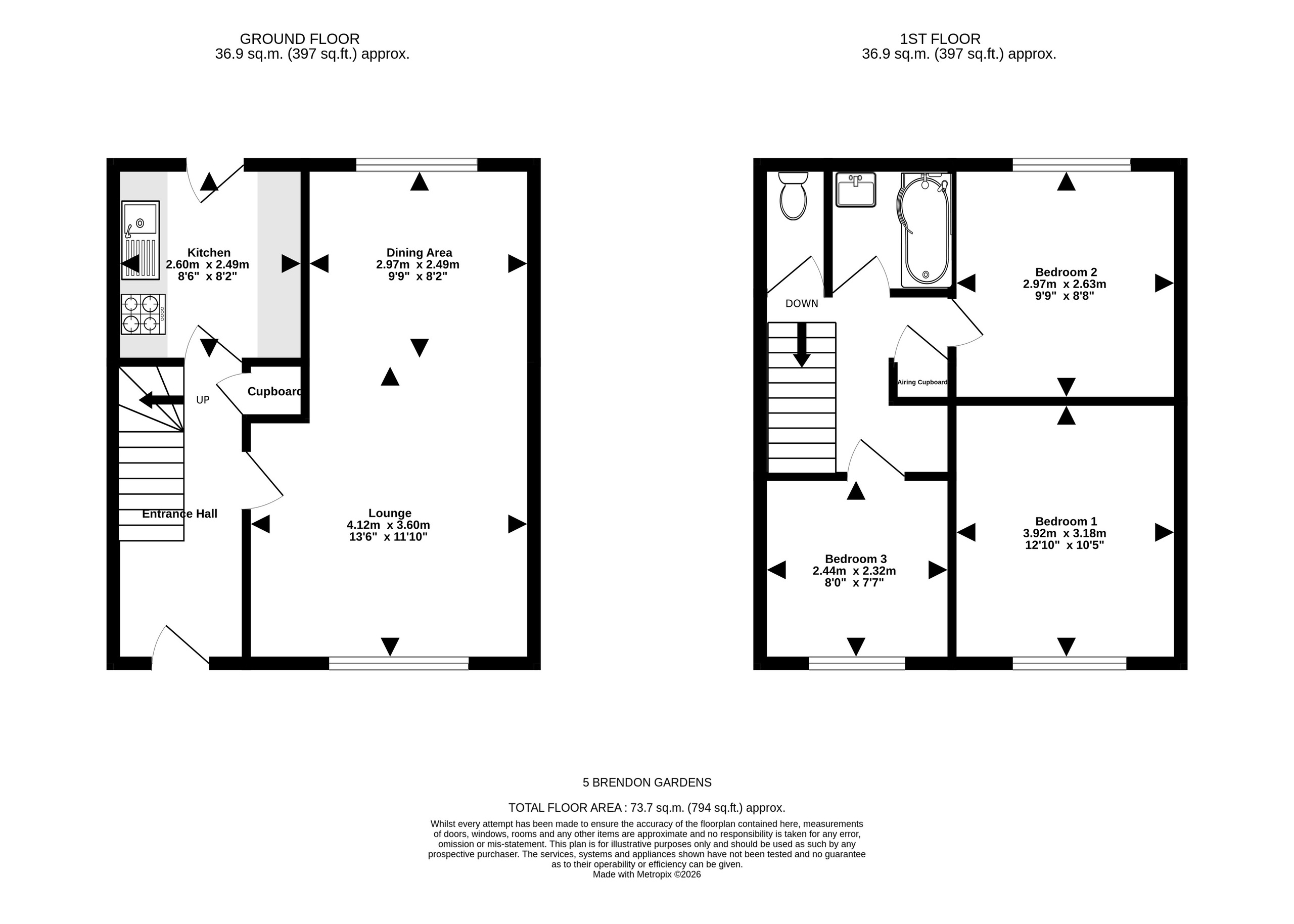 5 Brendon Gardens, Bristol floorplan