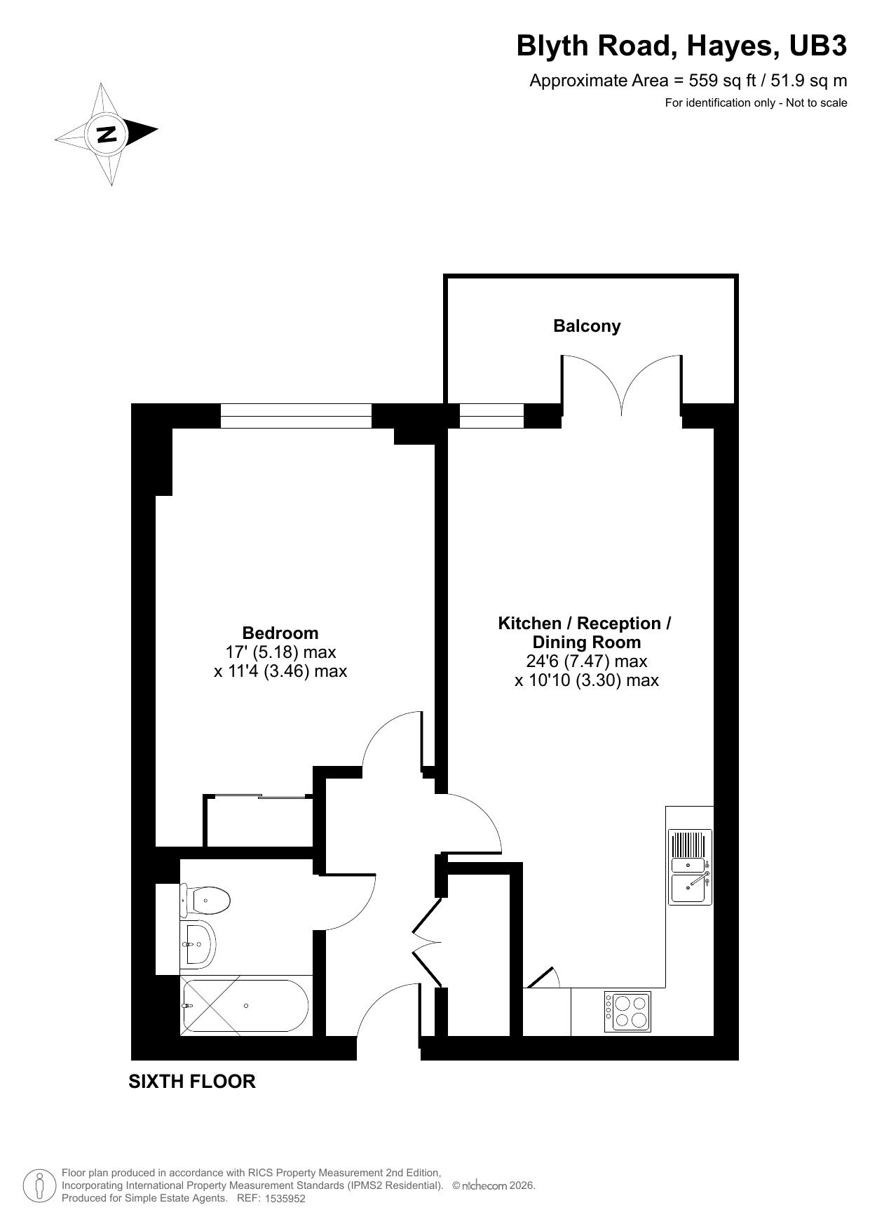 Blyth Road, Hayes floorplan
