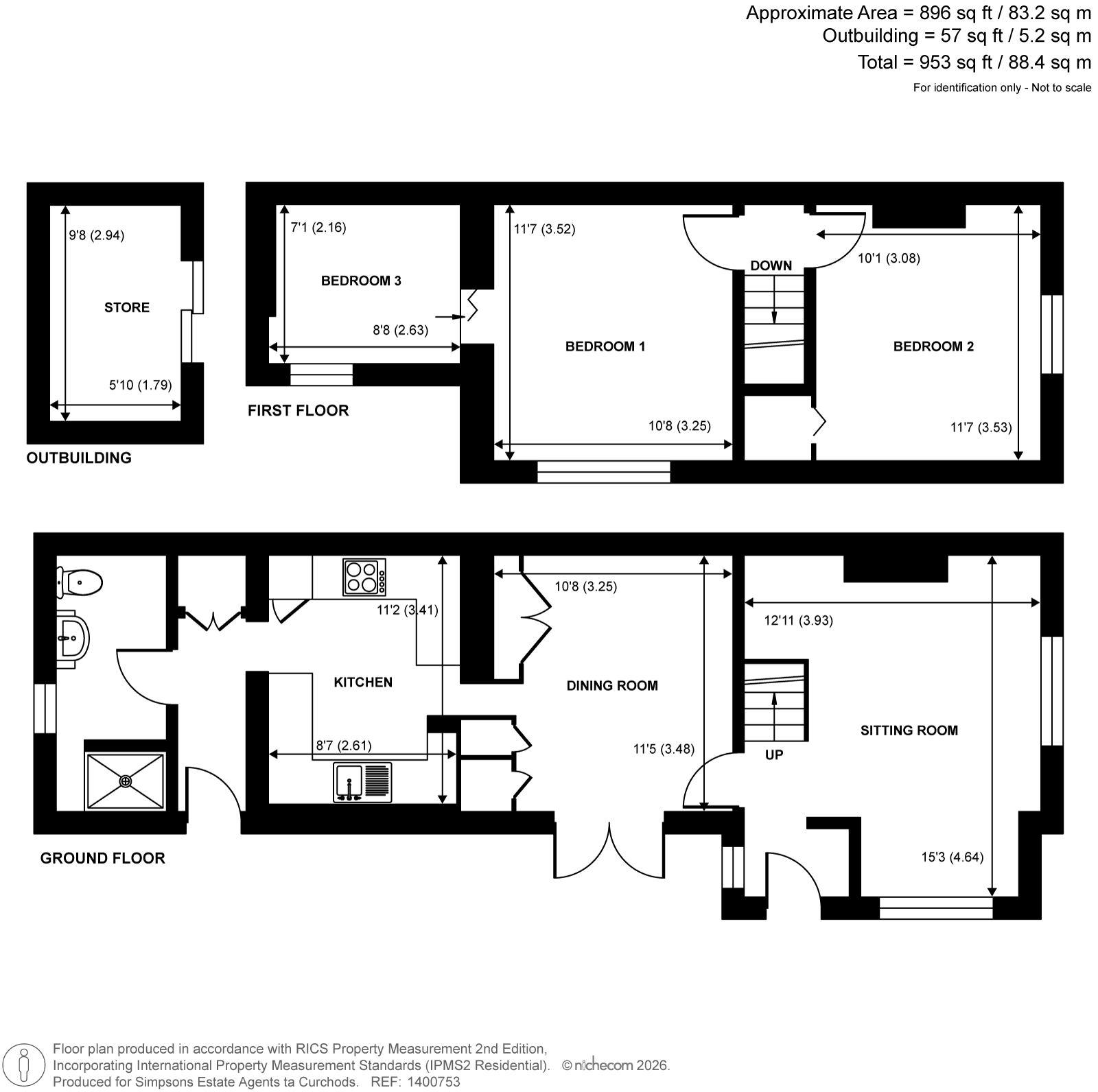 1 Eva Cottages,, Elm Hill, Normandy, Guildford floorplan