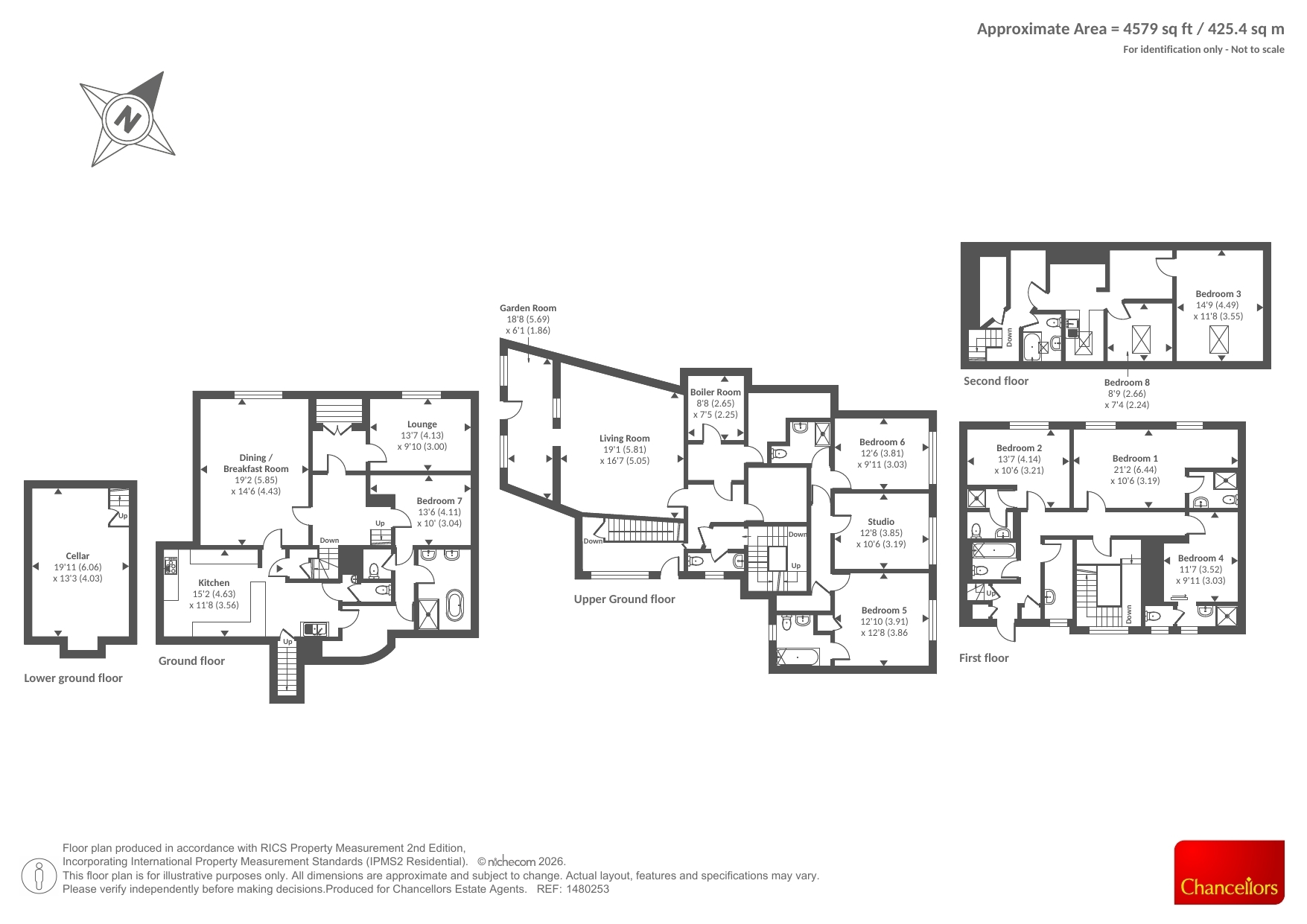 The Owls Bed and Breakfast, 40, High Street, Builth Wells floorplan