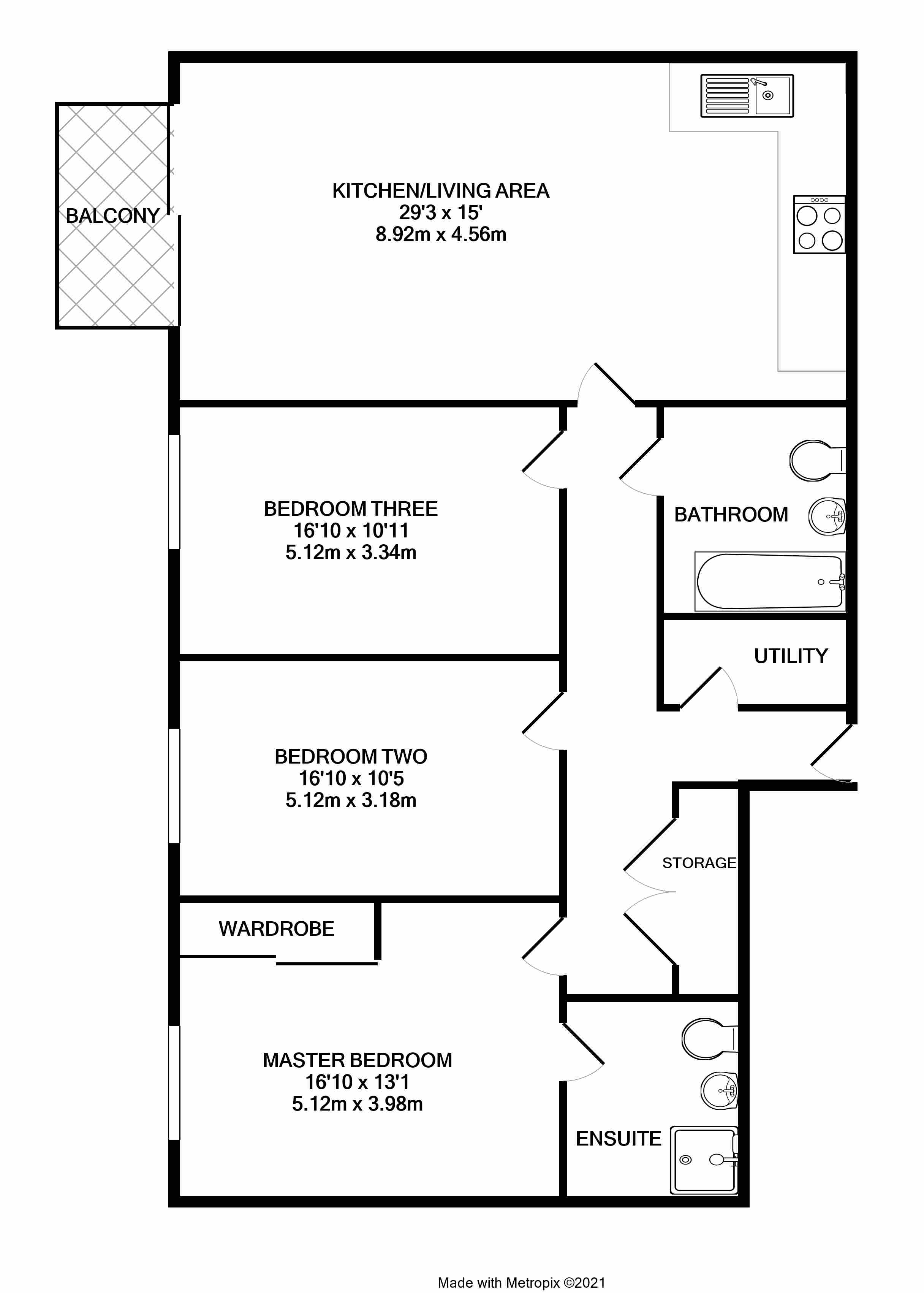 Flat 12, 9, Sunapee Road, Reading floorplan