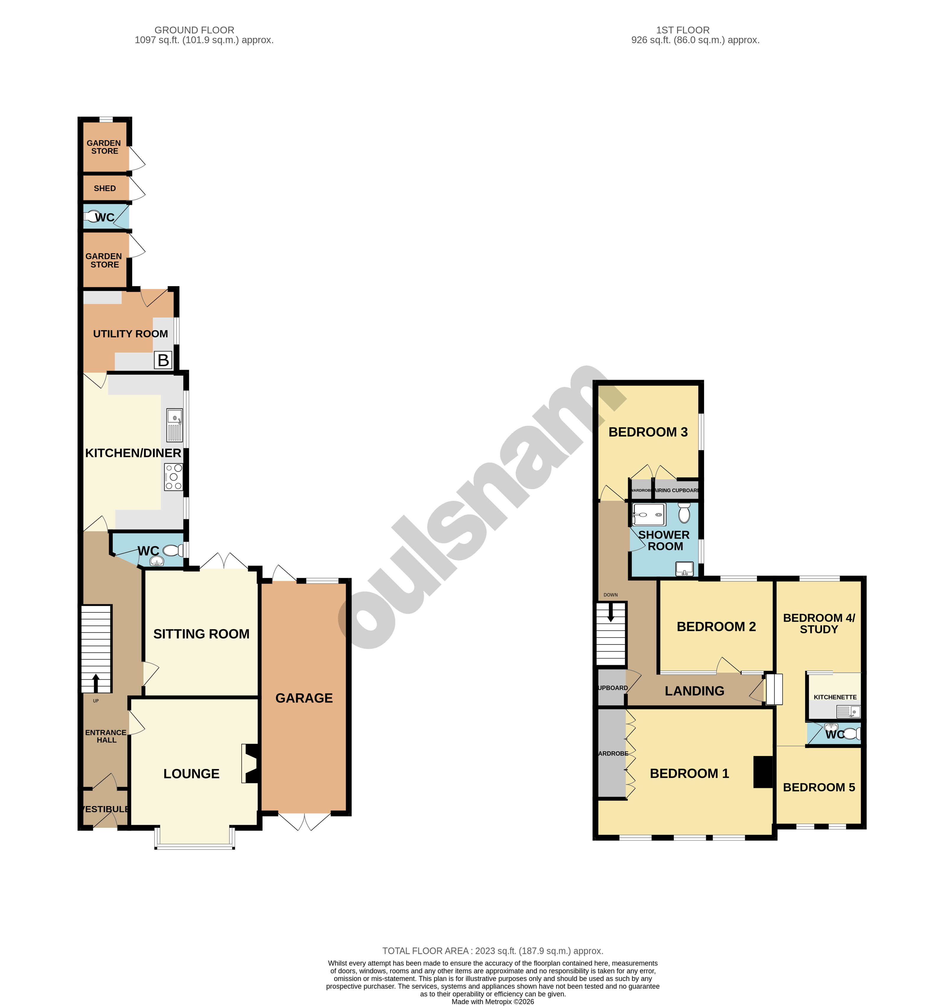 132, Linden Road, Birmingham floorplan