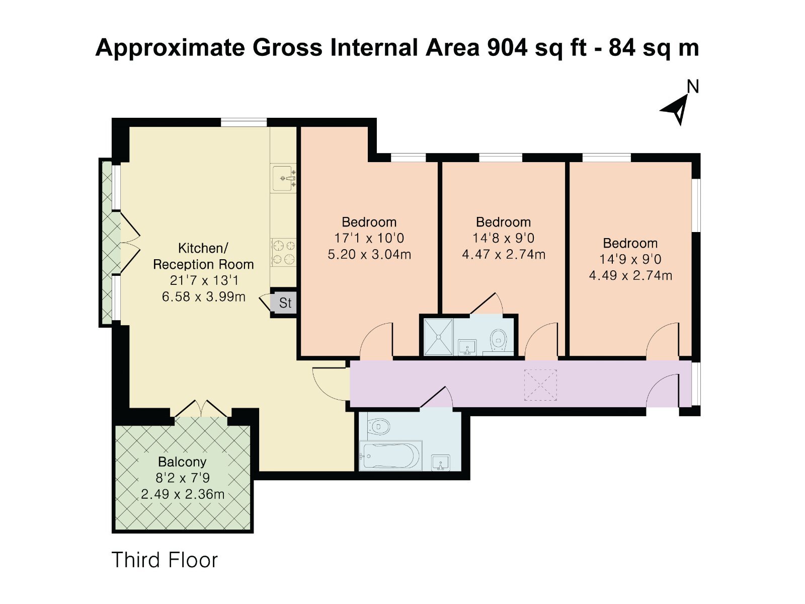 Flat 17,, Willow Court, Cambridge Road floorplan