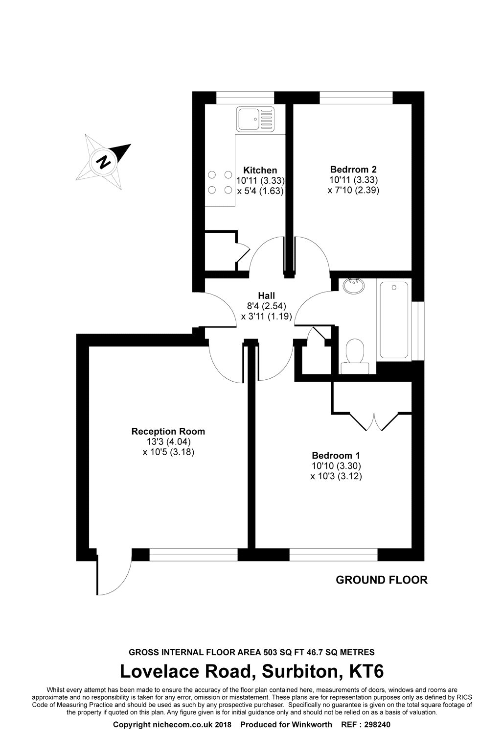 2 Bedrooms Flat to rent in Terrapins, Lovelace Road, Surbiton KT6