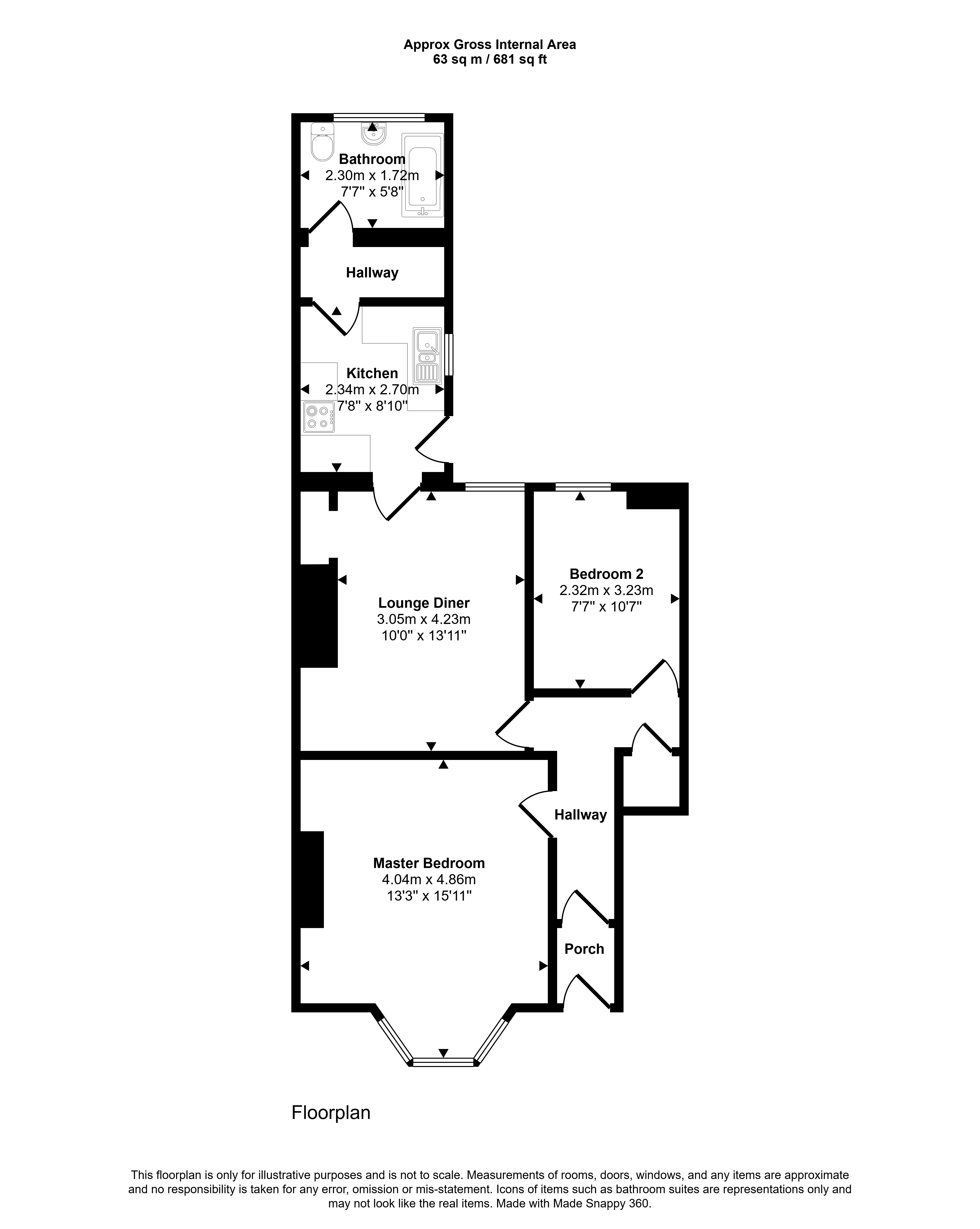 72, Trewhitt Road, Newcastle upon Tyne floorplan