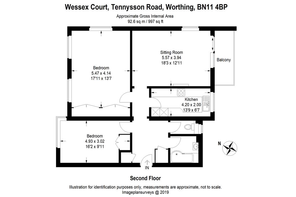 2 Bedrooms Flat for sale in Tennyson Road, Worthing BN11