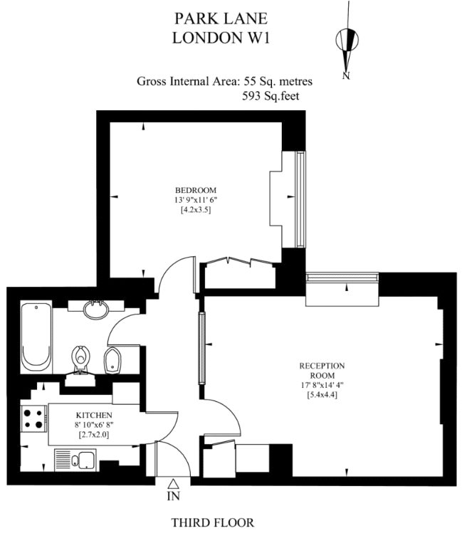 1 Bedrooms Flat to rent in 55 Park Lane, London W1K