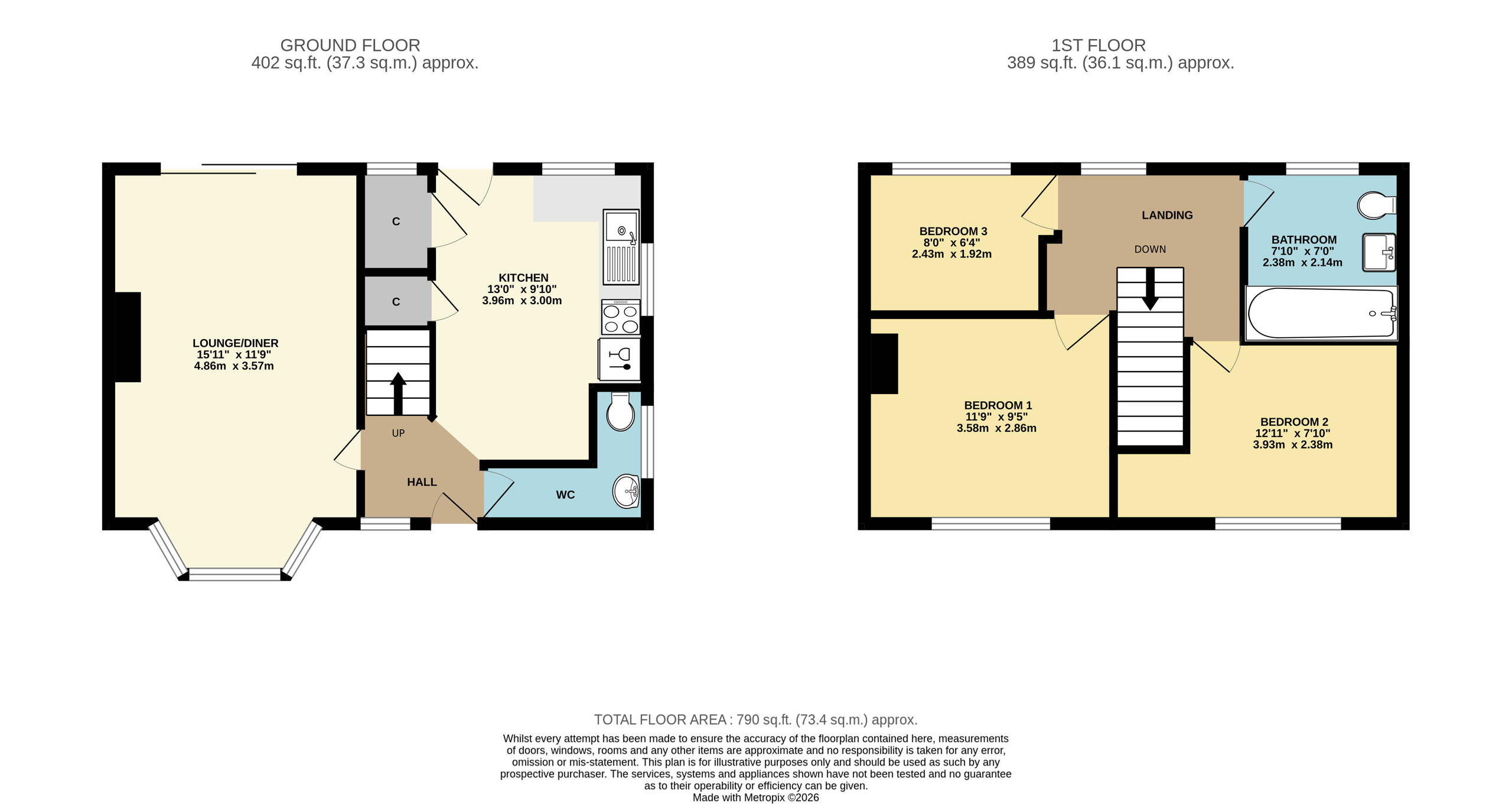 2 Neathem Road, Yeovil floorplan