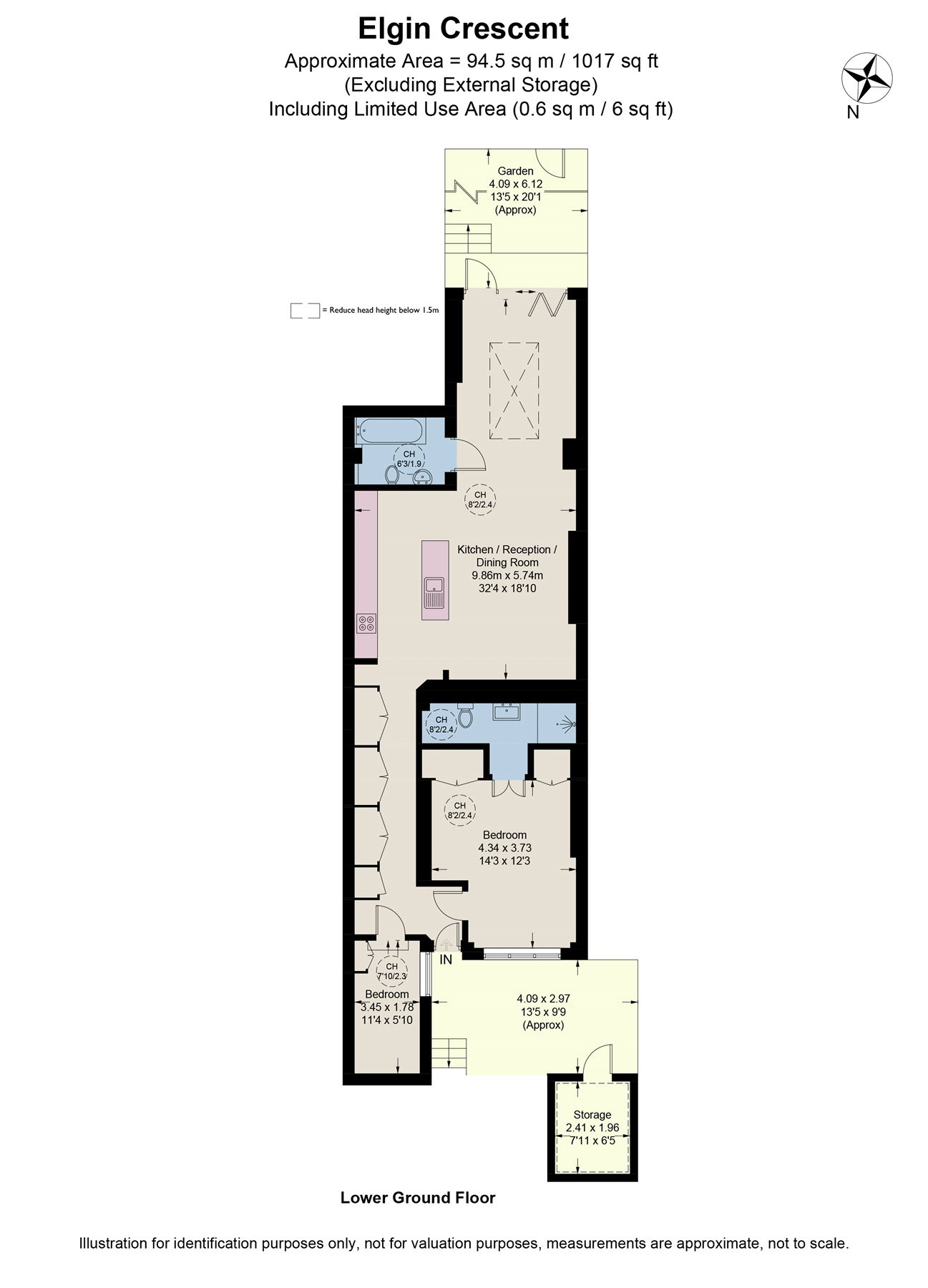 Basement, 35, Elgin Crescent, London floorplan