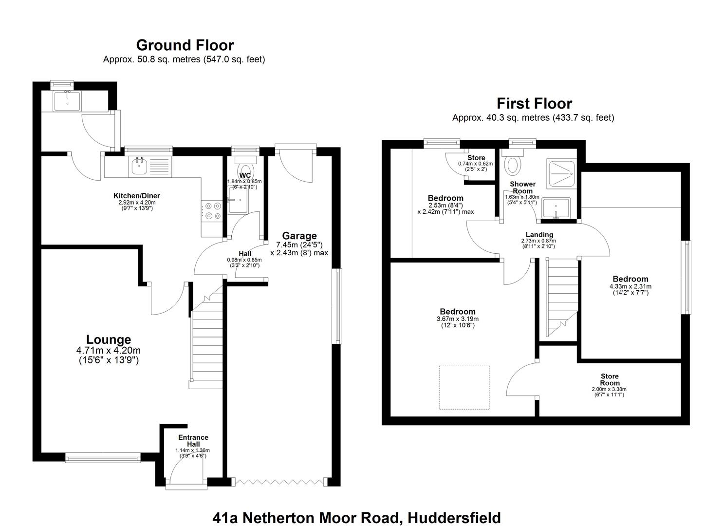 41A, Netherton Moor Road, Huddersfield floorplan