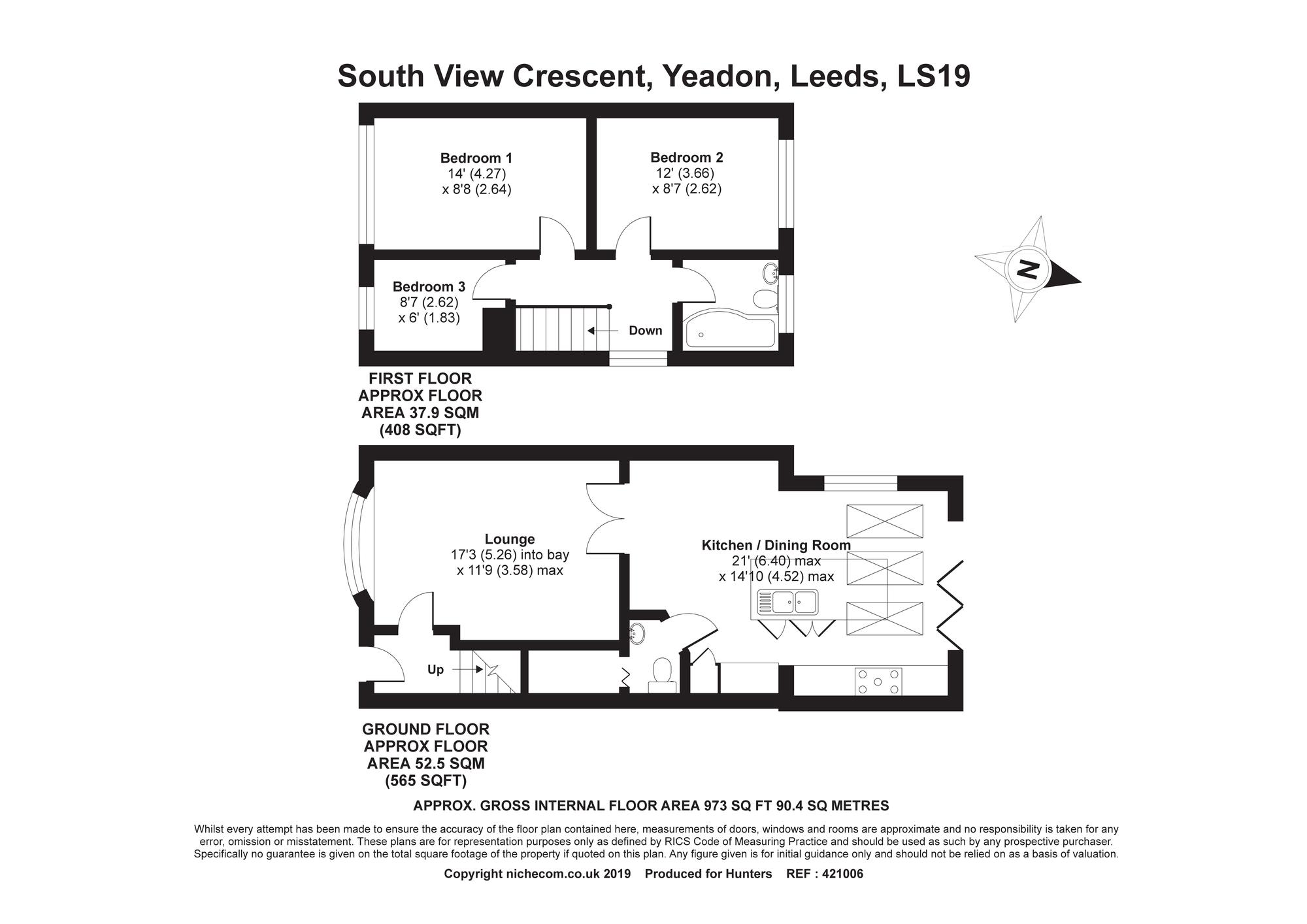 3 Bedrooms Semi-detached house for sale in South View Crescent, Yeadon, Leeds LS19