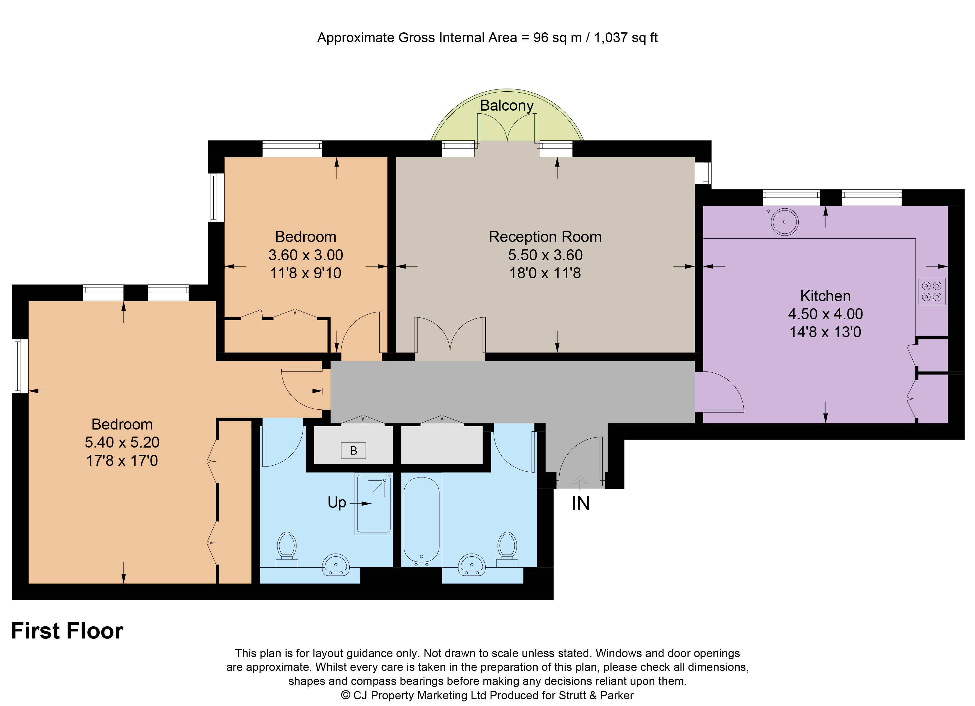 Flat 5, Elm House, 97, Ducks Hill Road, Middlesex floorplan