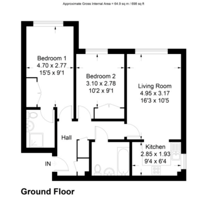 2 Palmer House, Enborne Road, Newbury floorplan