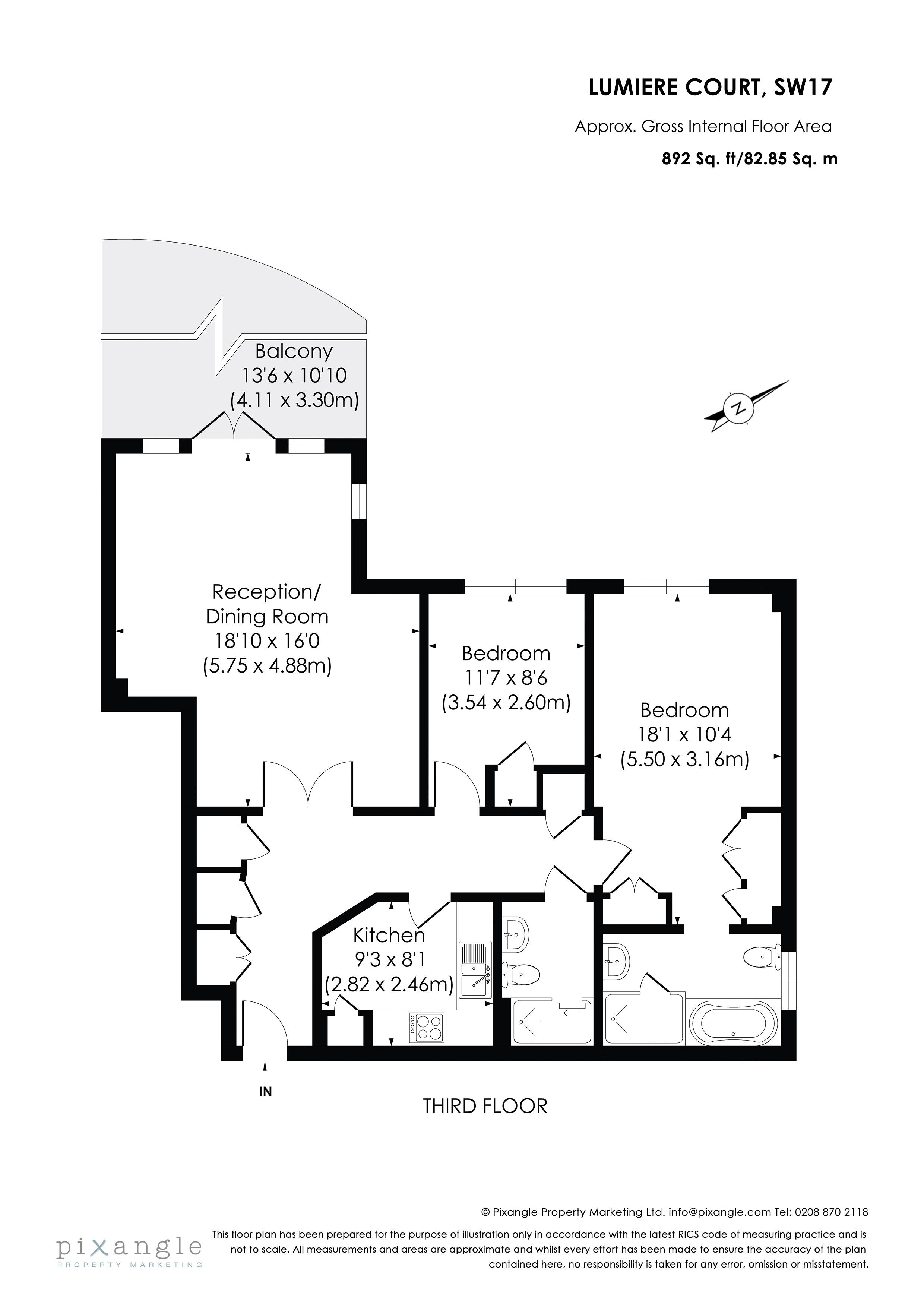 5 Lumiere Court, Balham High Road, London floorplan