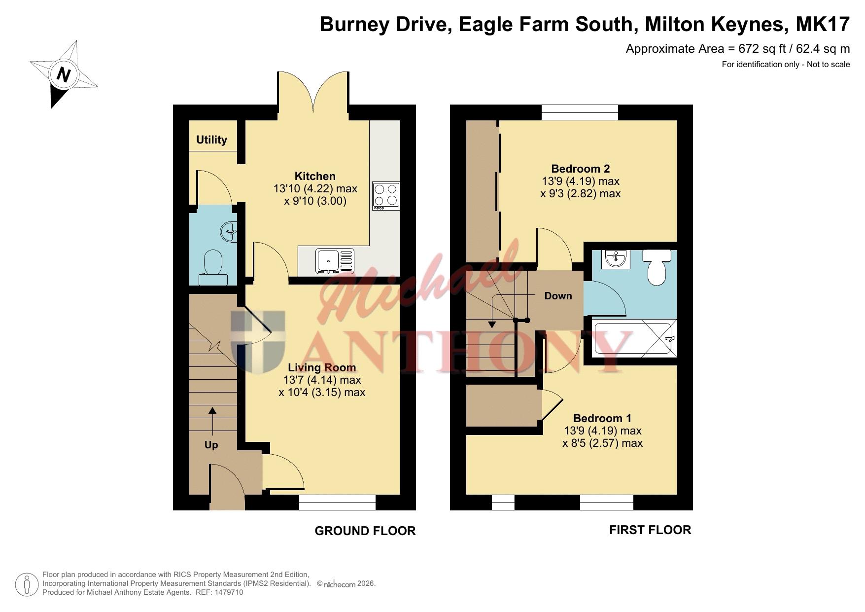 121, Burney Drive, Milton Keynes floorplan