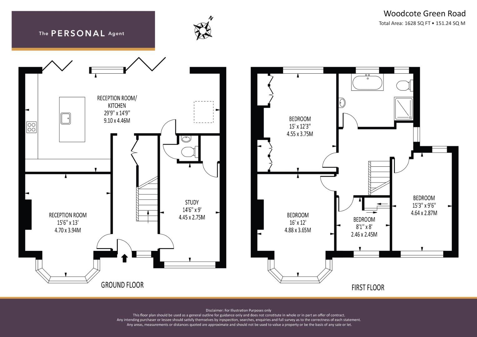 48, Woodcote Green Road, Epsom floorplan