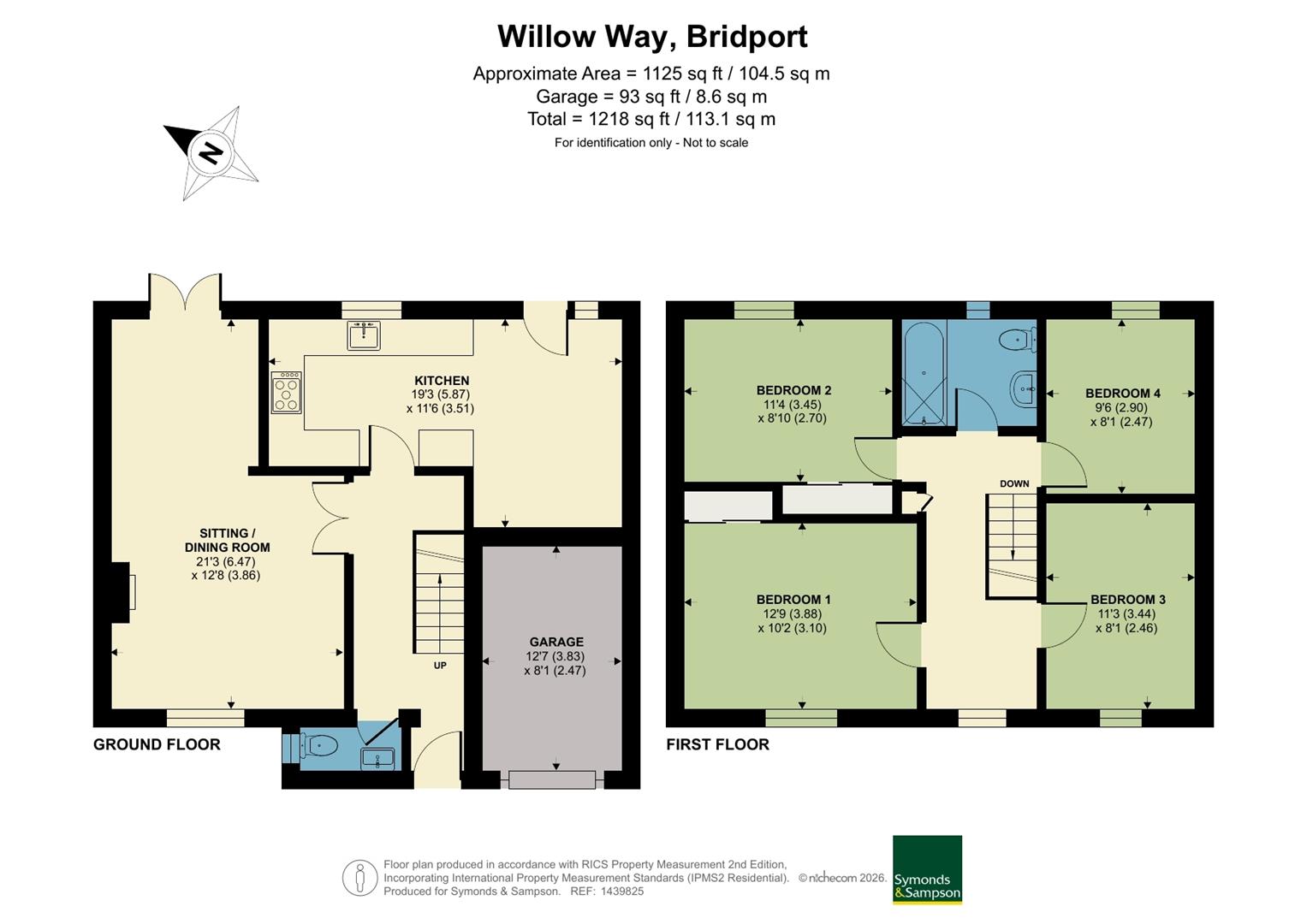 2, Willow Way, Bridport floorplan