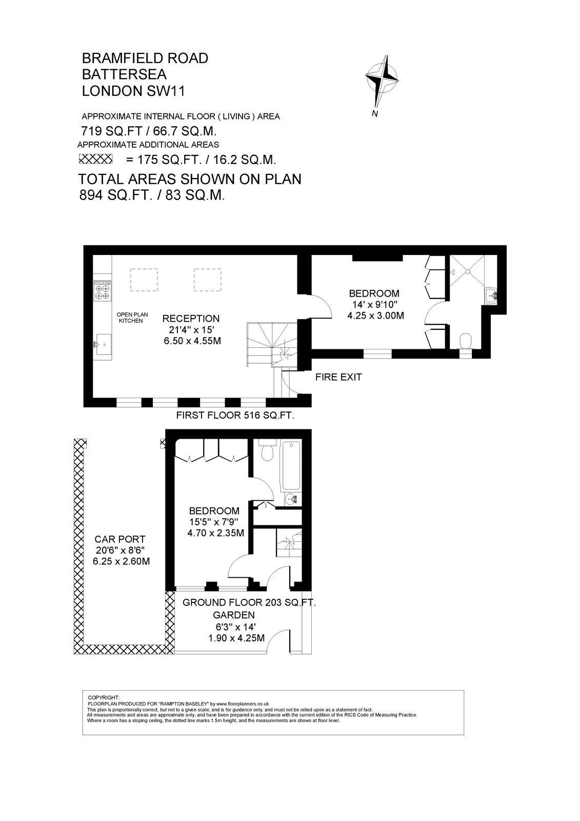 66A, Bramfield Road, London floorplan
