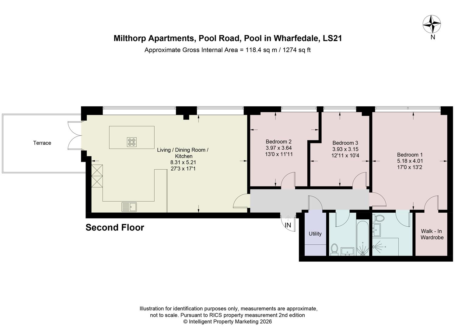 9 Milthorp Apartments, Pool Road, Pool In Wharfedale floorplan