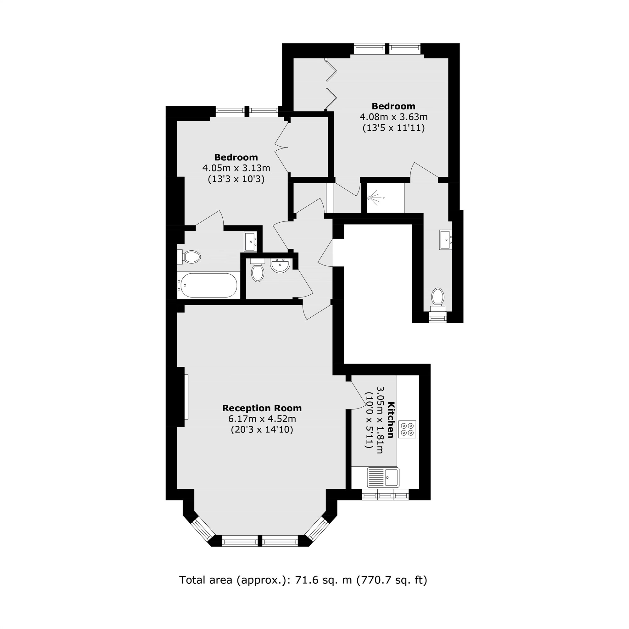 Flat 2, 7, Grange Road, London floorplan