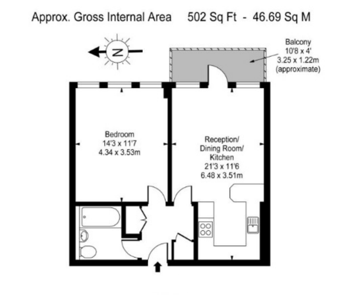 Flat 19, Collingwood House, 103, New Cavendish Street, London floorplan
