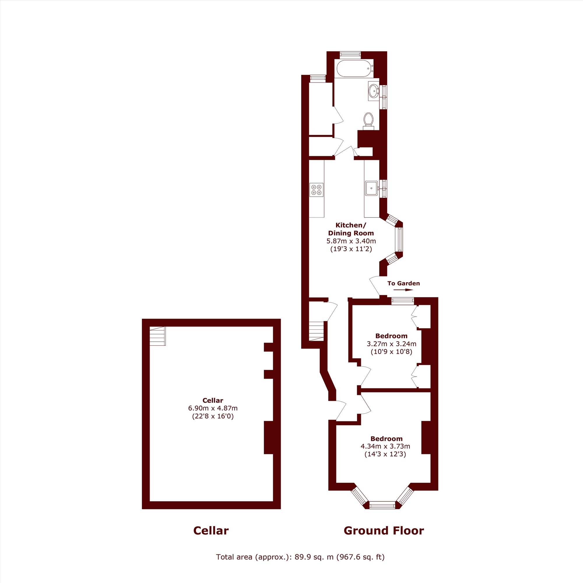 GF, 88, Selkirk Road, London floorplan