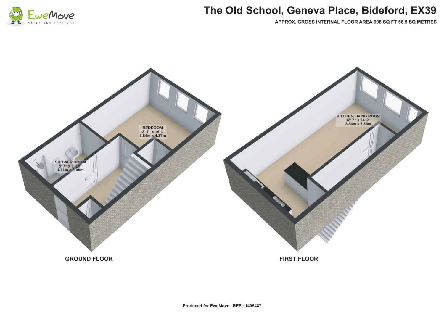 Apartment 11, The Old School, Geneva Place, Bideford floorplan