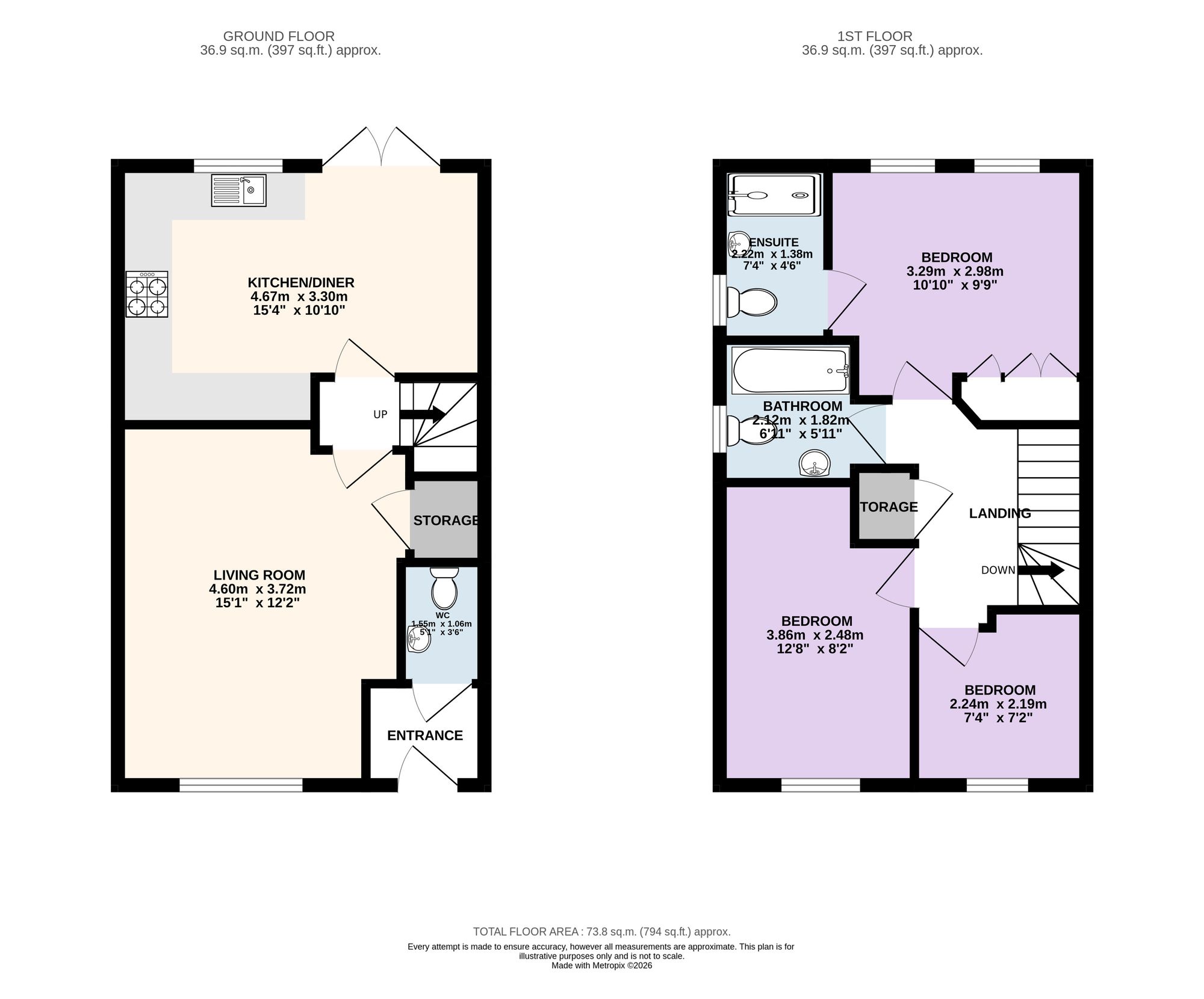 9 Birch Field Street, Preston floorplan
