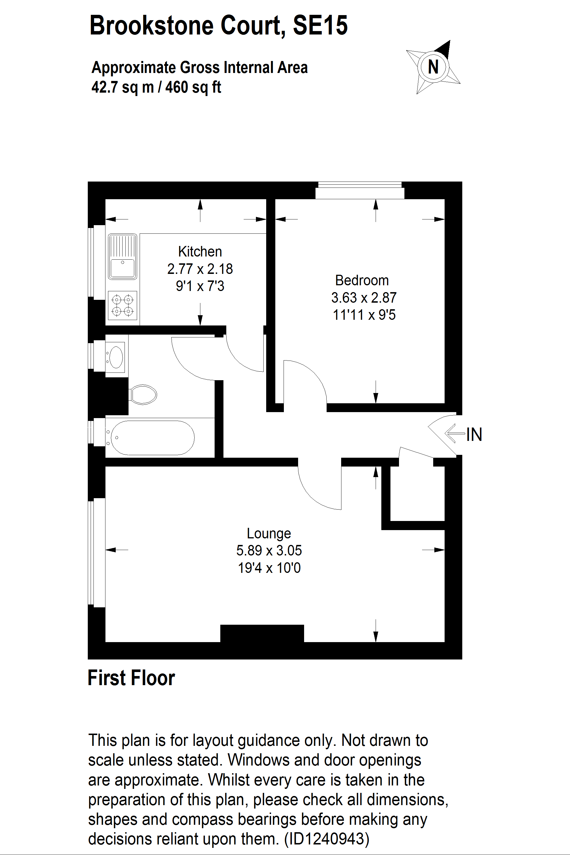 24 Brookstone Court, Peckham Rye, London floorplan
