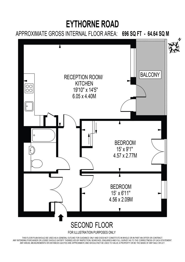 Flat 10, 12, Eythorne Road, London floorplan
